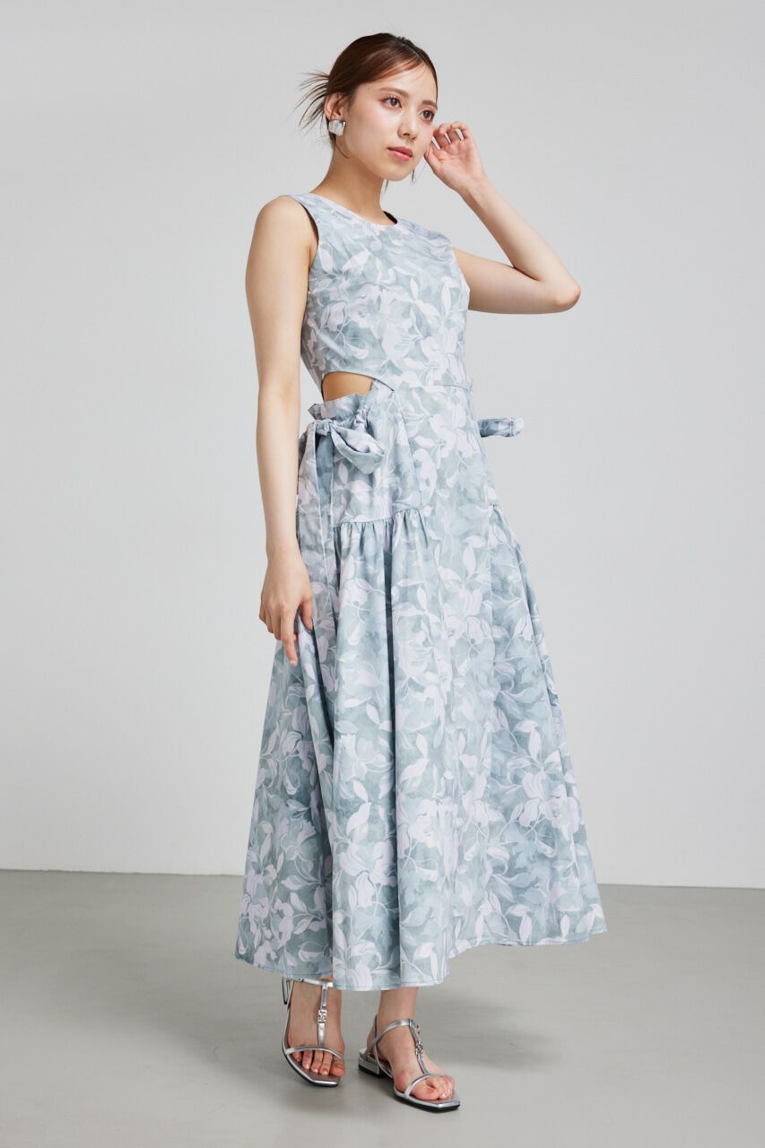 rienda「サイドリボンドロンストフレアワンピース」|ワンピース|