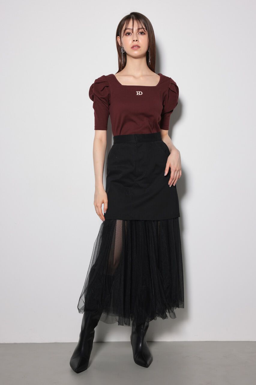 rienda「パフショルダーTシャツ」|Tシャツ・カットソー|