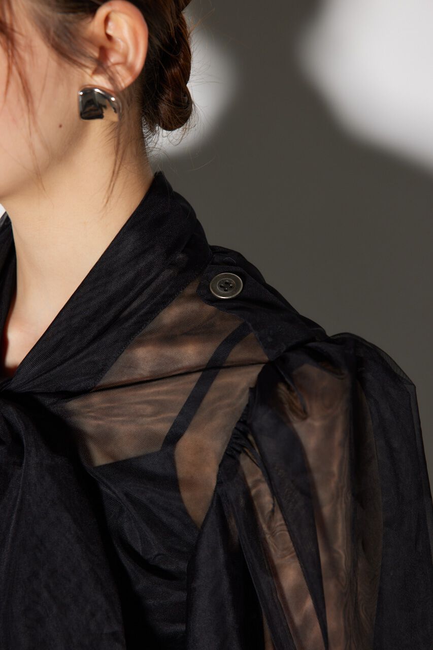 rienda「チュールボウタイネックトップス」|シャツ・ブラウス|