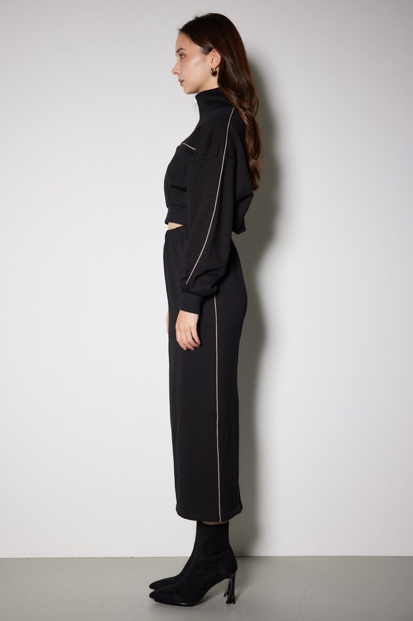 rienda「ハーフジップトラックスウェットタイトワンピース」|ワンピース|