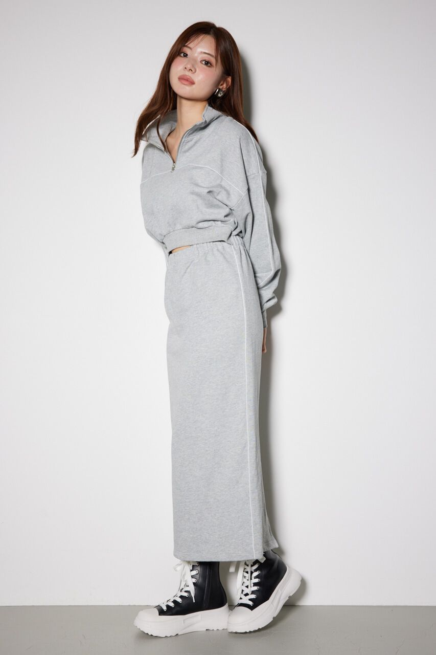 rienda「ハーフジップトラックスウェットタイトワンピース」|ワンピース|T.GRY