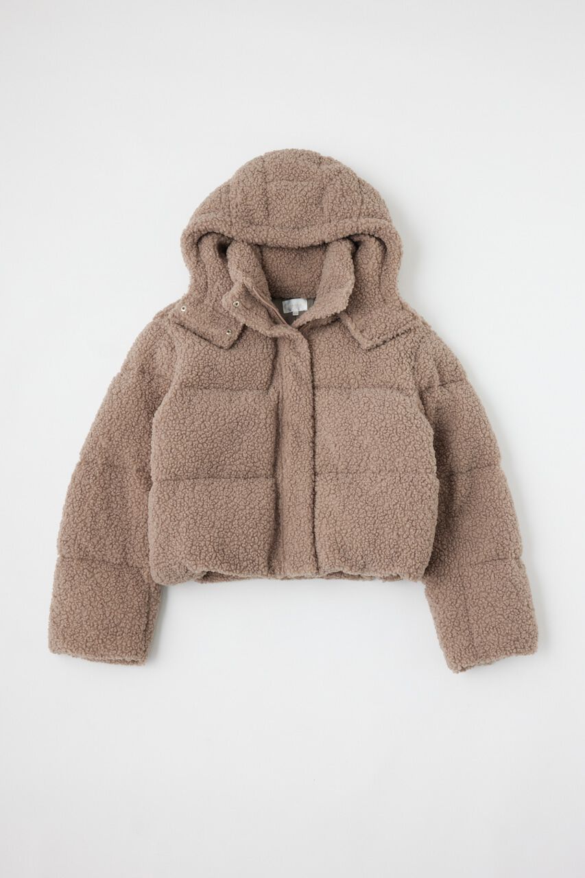 rienda「フード付きショートボアダウンジャケット」|その他|