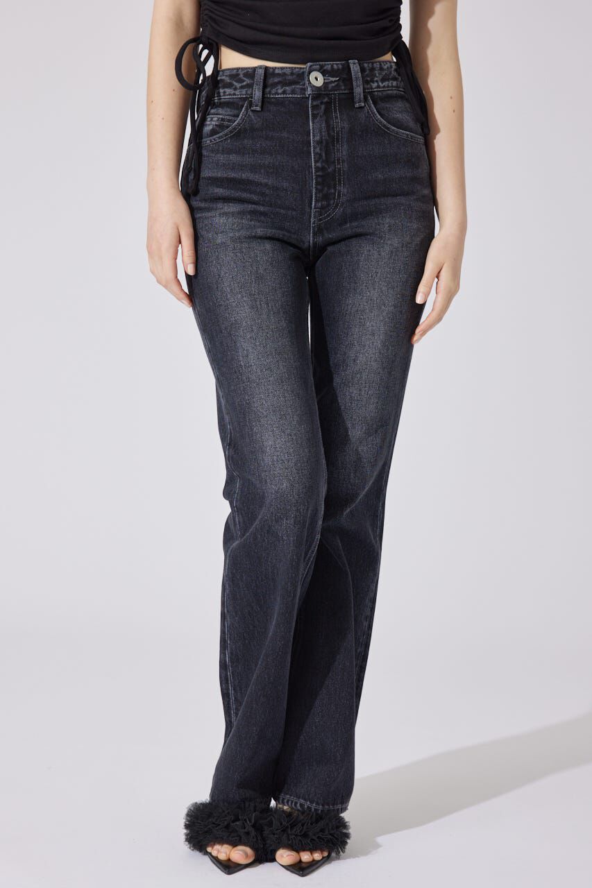 rienda「Shapely Makeジャストウエストデニムパンツ」|デニム|