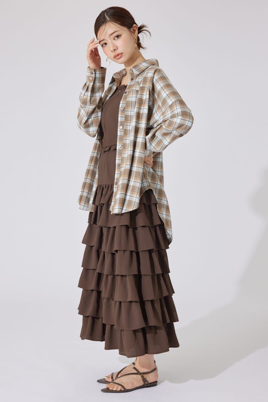 rienda「オーバールーズシャツトップス」|シャツ・ブラウス|