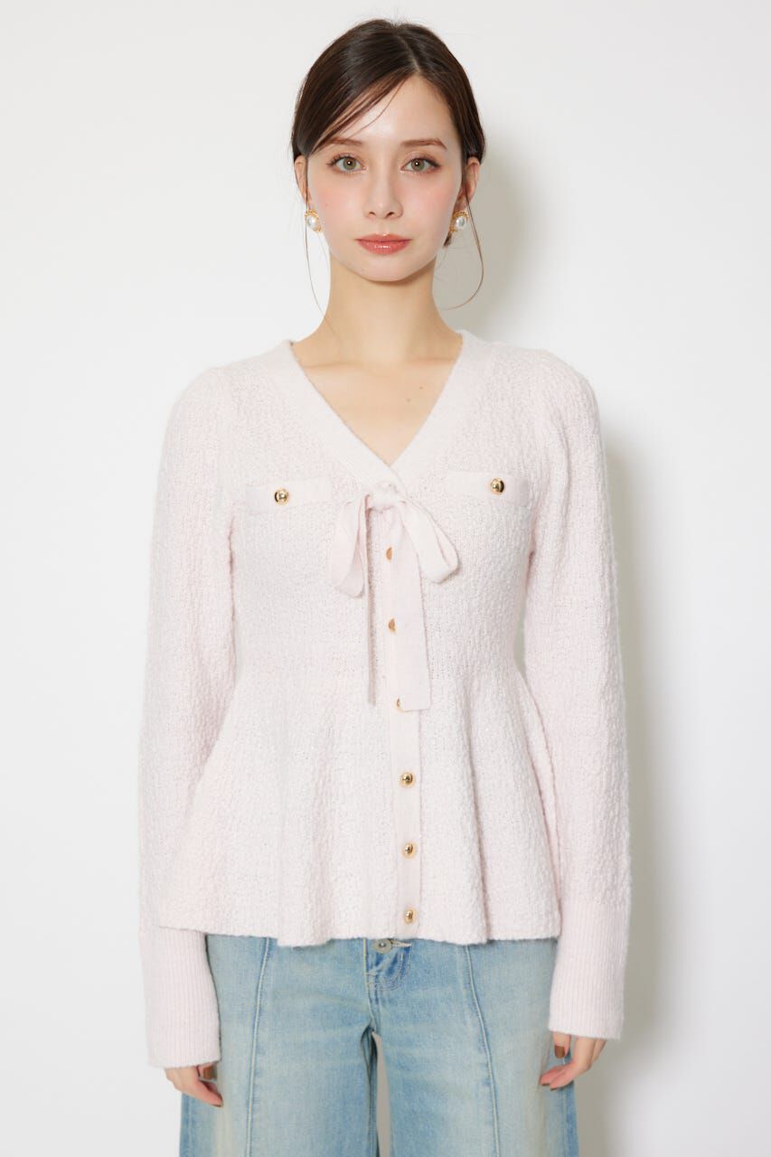 rienda「2WAYペプラムニットカーディガントップス」|ニット・セーター|