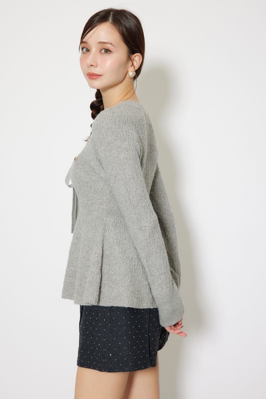 rienda「2WAYペプラムニットカーディガントップス」|ニット・セーター|