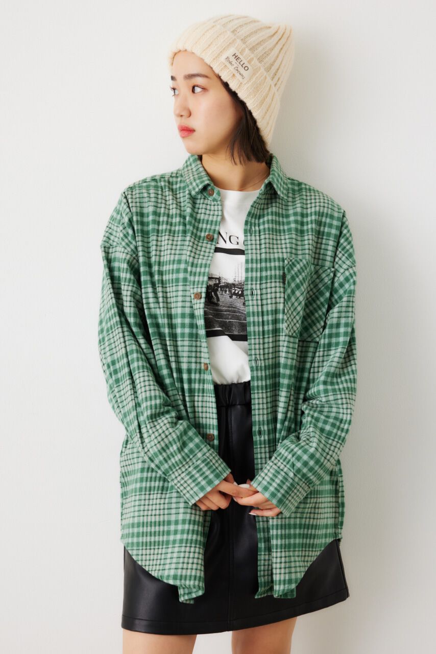 RODEO CROWNS「LOGO ルーズチェックシャツ」|シャツ・ブラウス|