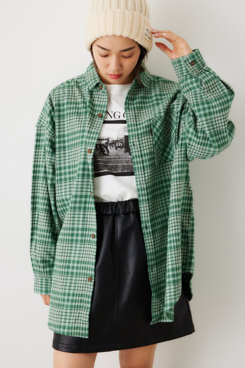 RODEO CROWNS「LOGO ルーズチェックシャツ」|シャツ・ブラウス|