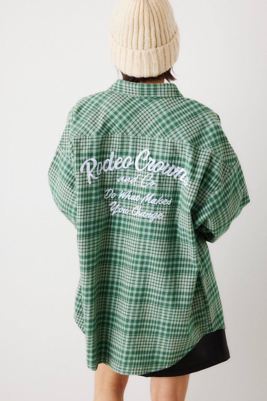 RODEO CROWNS「LOGO ルーズチェックシャツ」|シャツ・ブラウス|