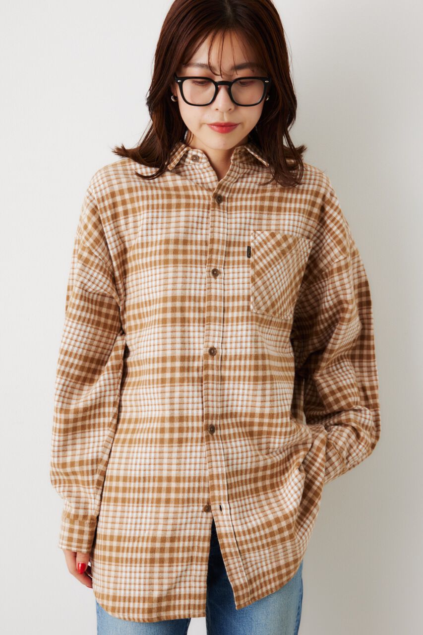 RODEO CROWNS「LOGO ルーズチェックシャツ」|シャツ・ブラウス|