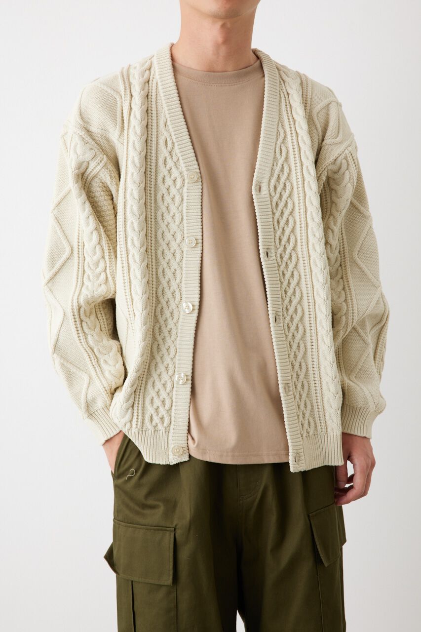 RODEO CROWNS「A-LIGHT KNIT ケーブルカーディガン」|カーディガン|IVOY3