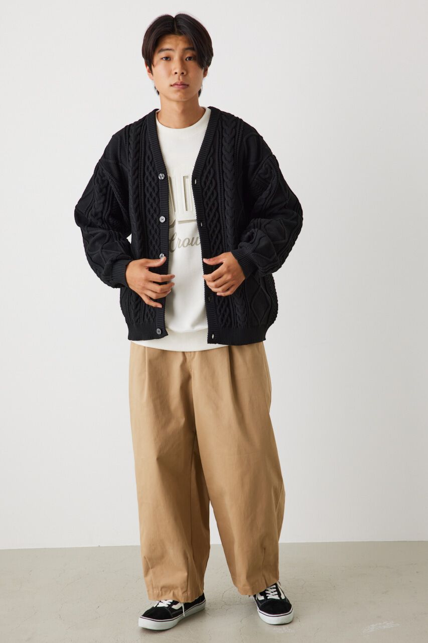 RODEO CROWNS「A-LIGHT KNIT ケーブルカーディガン」|カーディガン|BLK