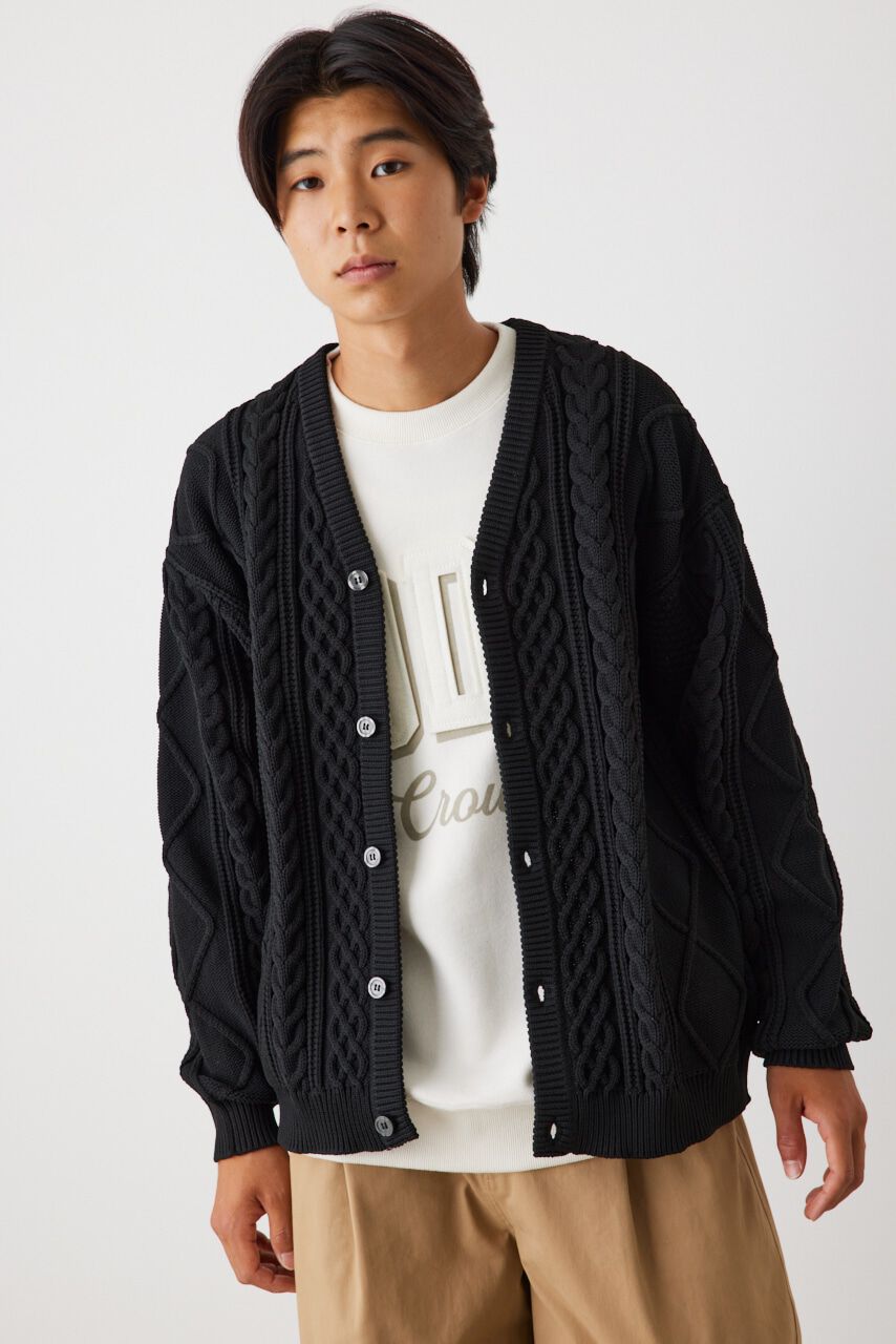 RODEO CROWNS「A-LIGHT KNIT ケーブルカーディガン」|カーディガン|