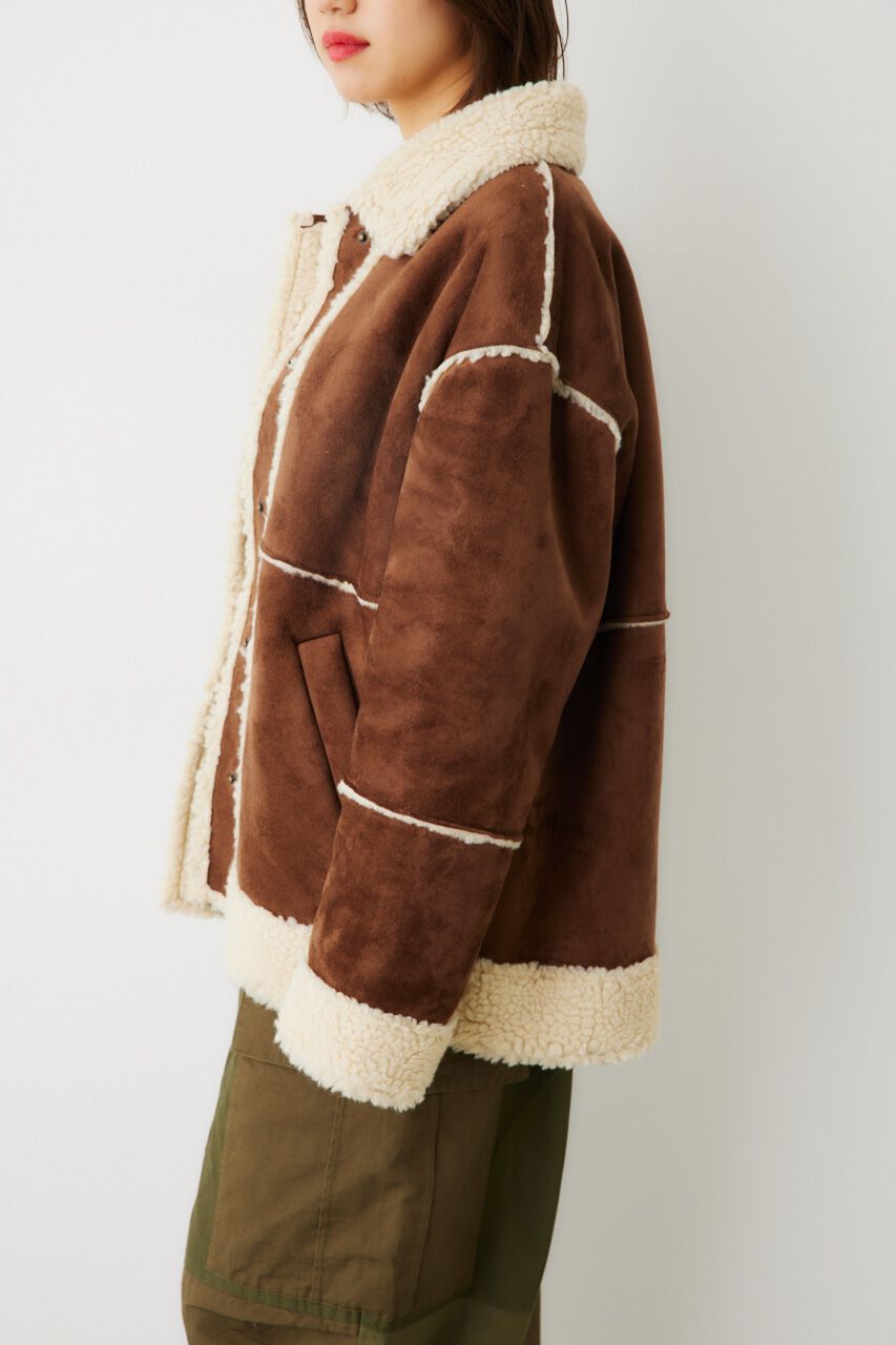 RODEO CROWNS「フェイクムートンジャケット」|シャツ・ブラウス|