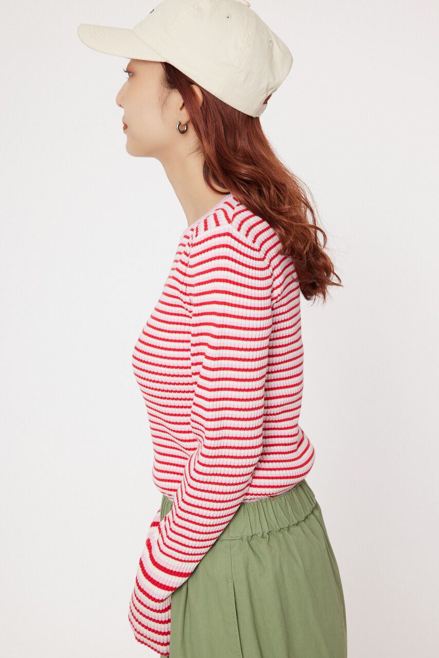 RODEO CROWNS「パターンボーダーニットトップス」|ニット・セーター|