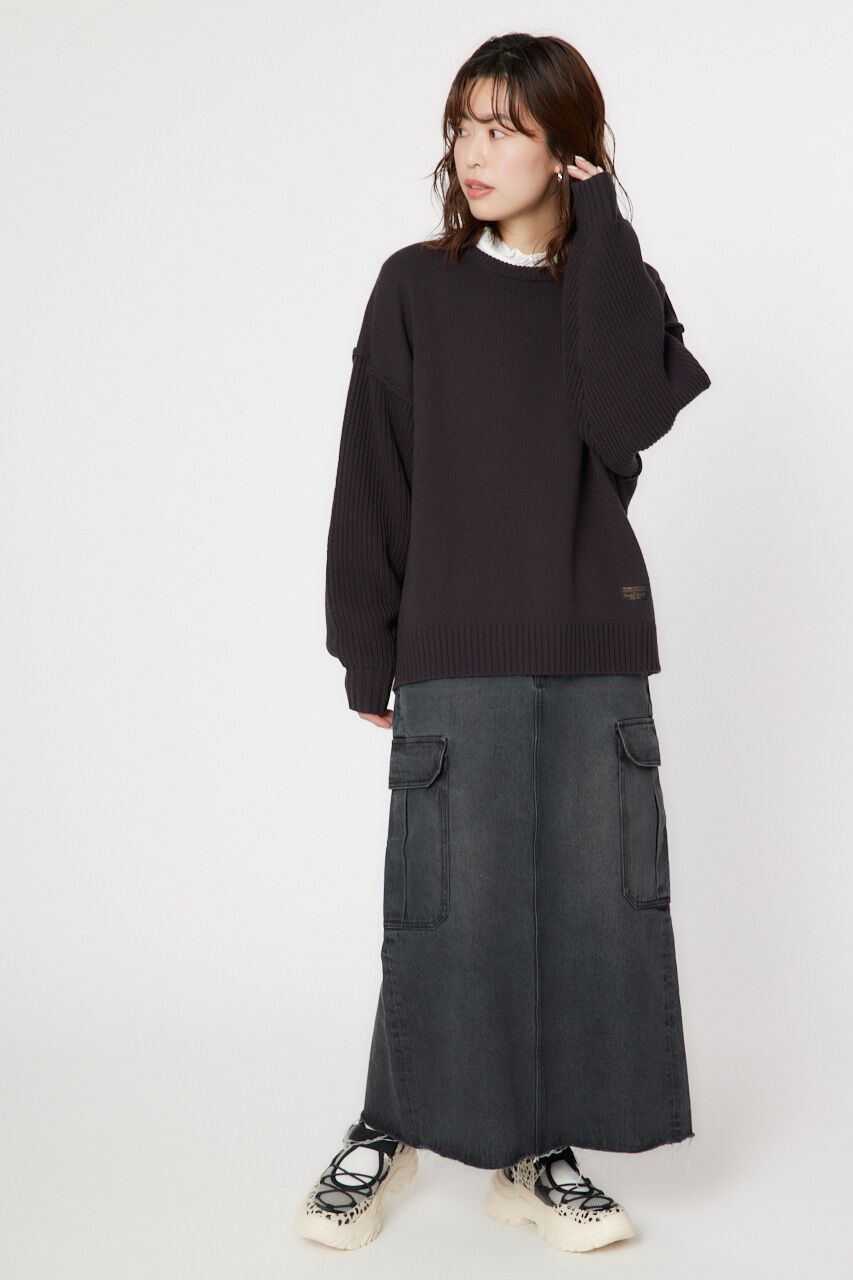 RODEO CROWNS「デニムカーゴマキシスカート」|スカート|