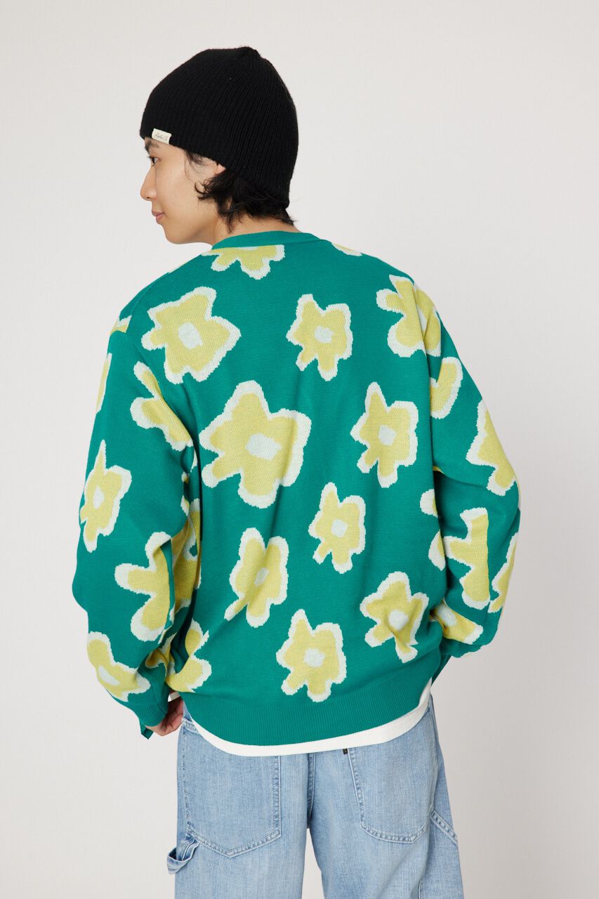 RODEO CROWNS「フラワージャガードニットカーディガン」|カーディガン|