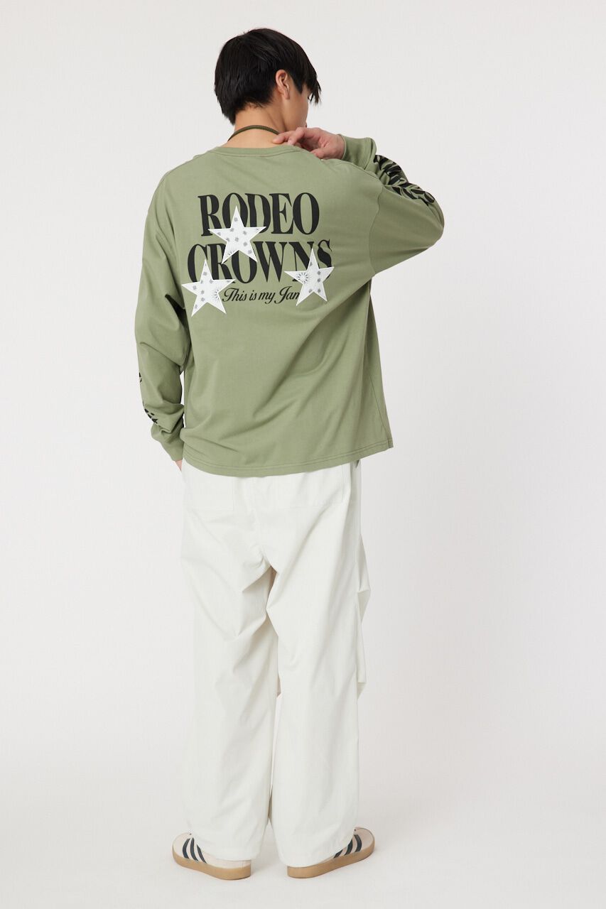RODEO CROWNS「メンズバンダナスターアップリケL/S Tシャツ」|Tシャツ・カットソー|