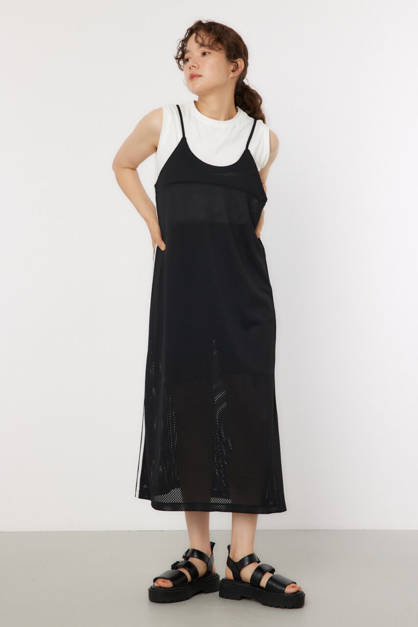 RODEO CROWNS「メッシュ切り替えラインキャミワンピース」|ワンピース|