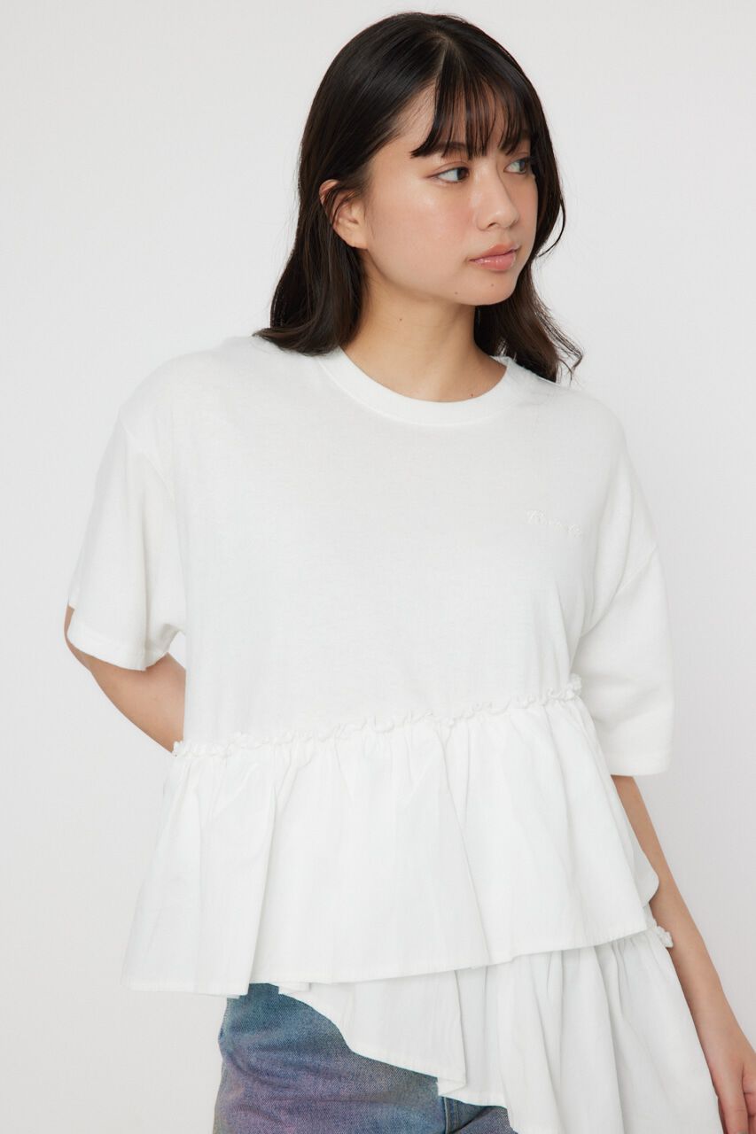 RODEO CROWNS「ピグメントフリルドッキングトップス」|Tシャツ・カットソー|