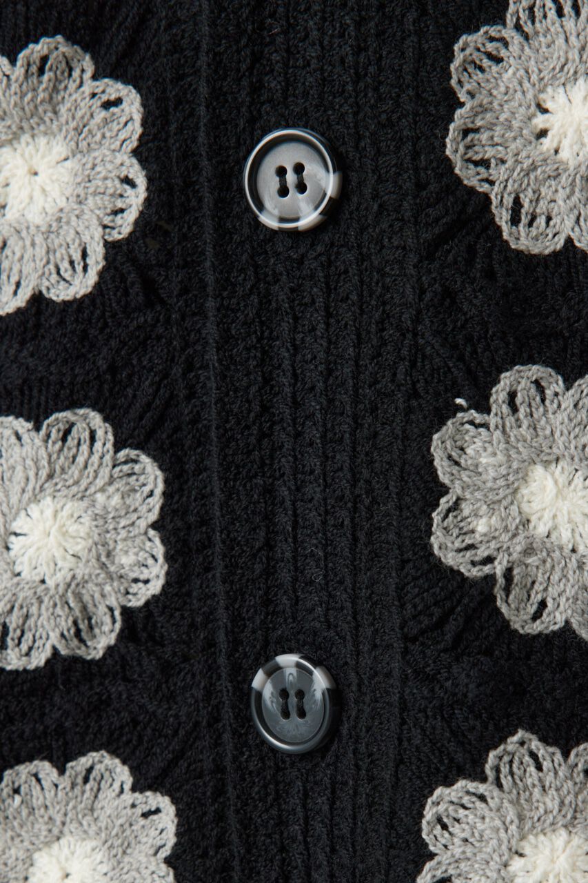 RODEO CROWNS「クロシェフラワーニットカーデ」|カーディガン|