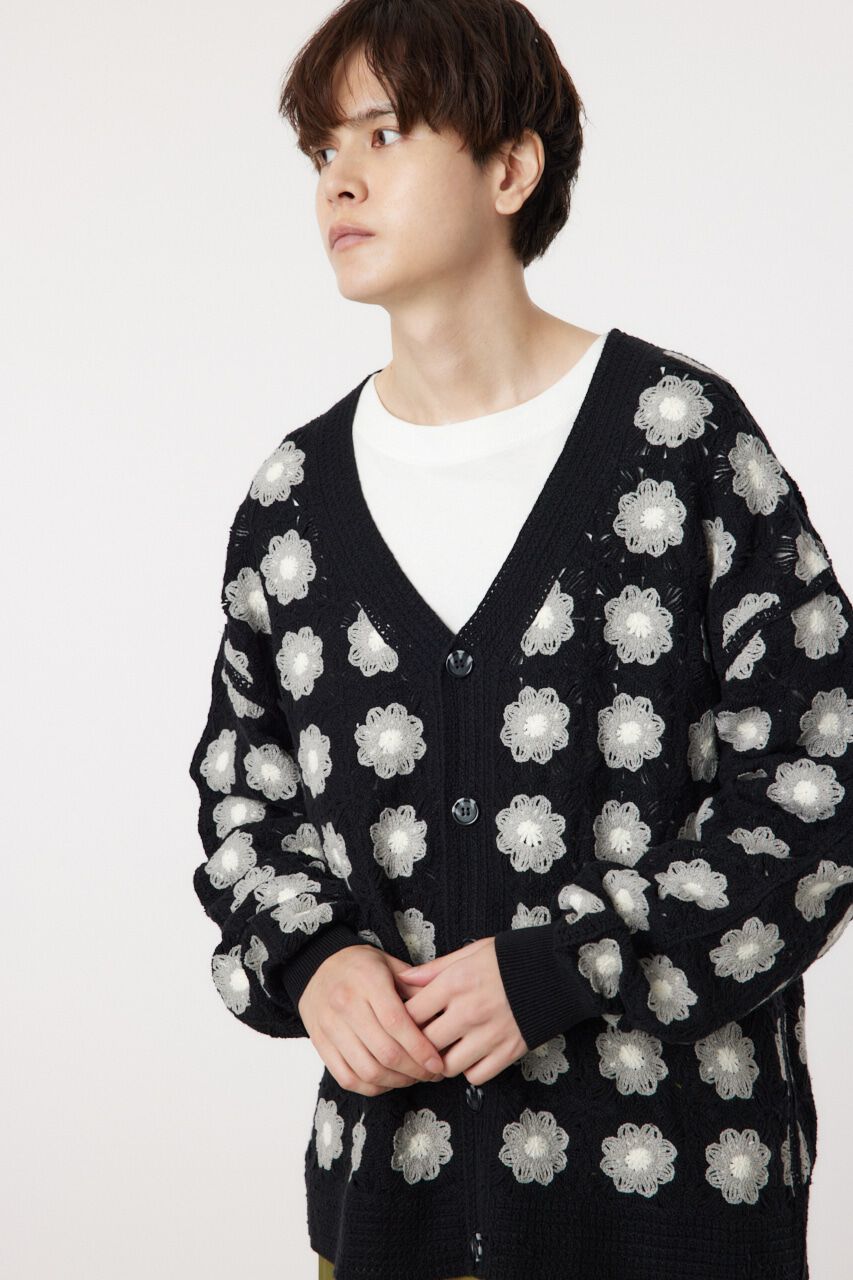 RODEO CROWNS「クロシェフラワーニットカーデ」|カーディガン|