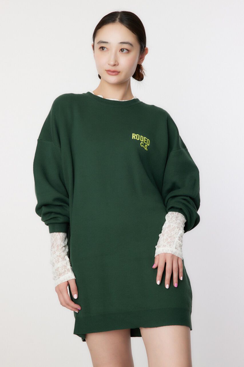 RODEO CROWNS「スウェットライクロゴニットワンピース」|ワンピース|