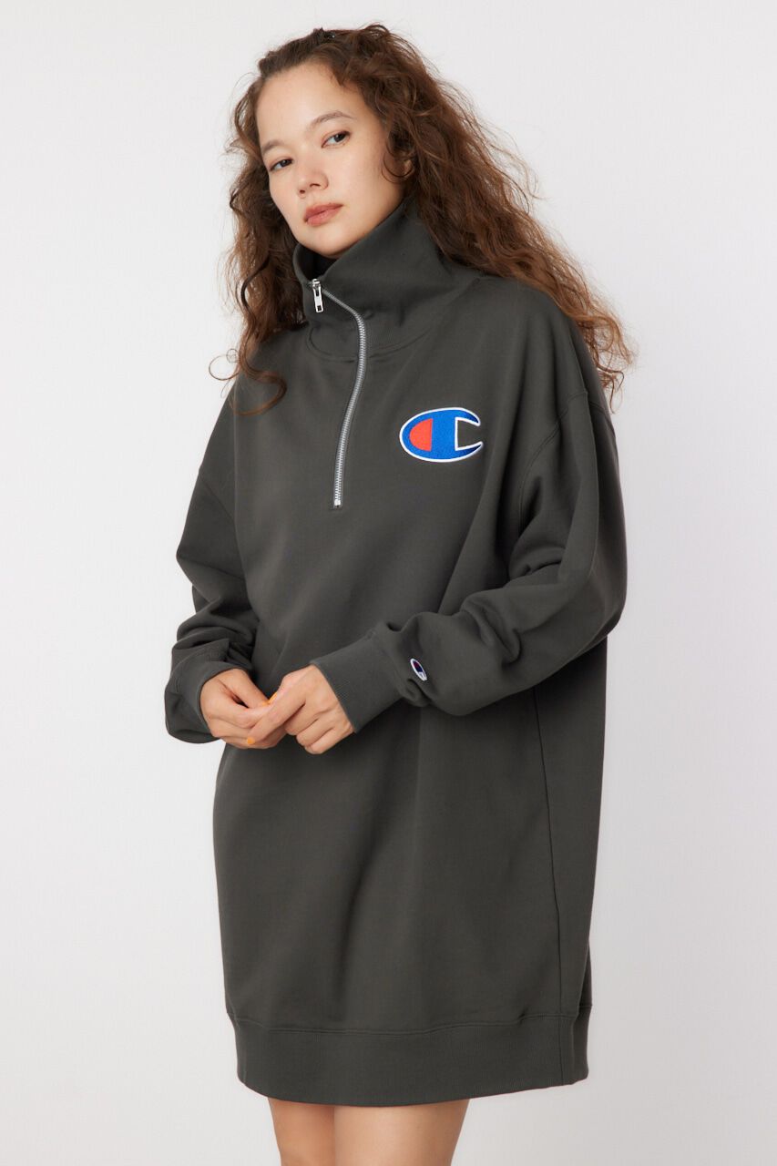 RODEO CROWNS「Champion ハーフジップスウェットワンピース」|ワンピース|