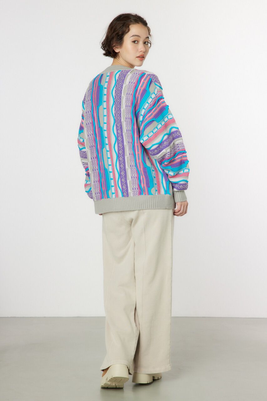 RODEO CROWNS「3Dマルチカラーニットカーディガン」|カーディガン|
