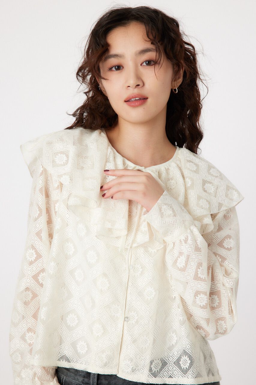 RODEO CROWNS「ラッフルレースボレロ」|シャツ・ブラウス|