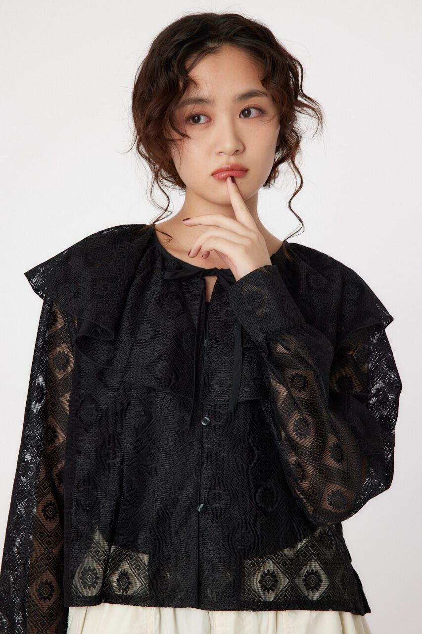 RODEO CROWNS「ラッフルレースボレロ」|シャツ・ブラウス|