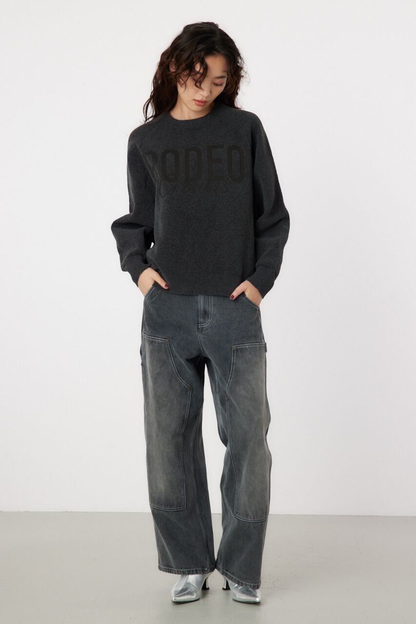 RODEO CROWNS「モールエンボスロゴニットトップス」|ニット・セーター|