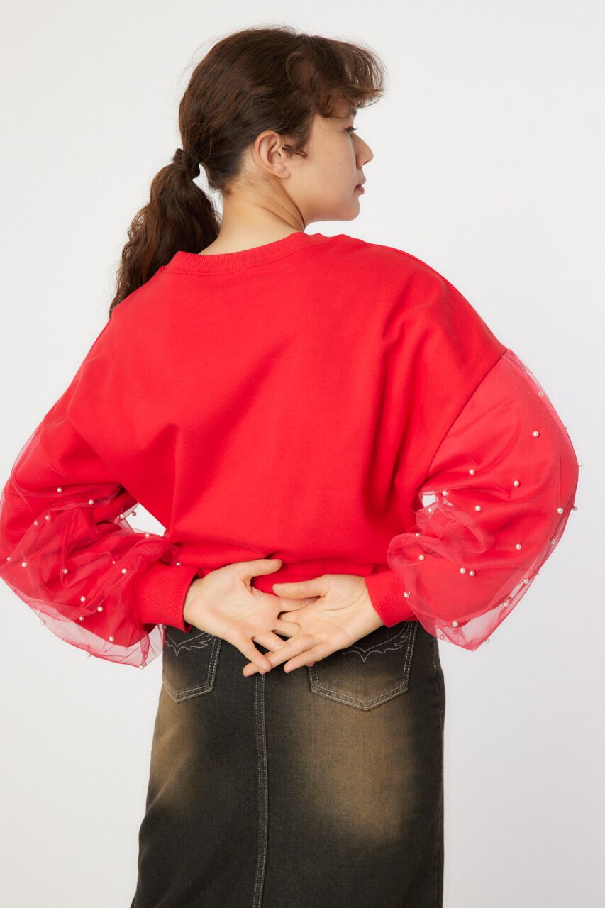 RODEO CROWNS「デコレーションスリーブスウェット」|パーカー|