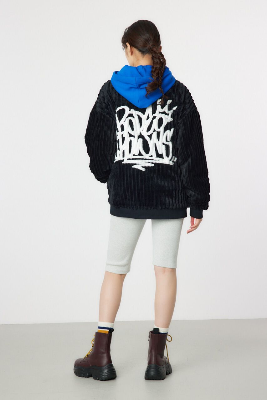 RODEO CROWNS「ハリヌキバックLOGOフェイクファージャケット」|ブルゾン・スタジャン|