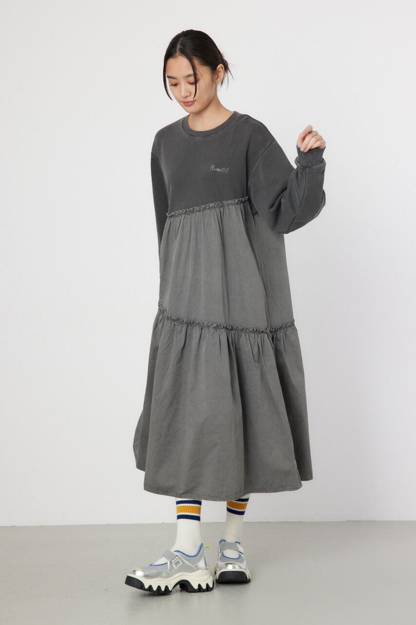 RODEO CROWNS「ピグメント布帛ドッキングワンピース」|ワンピース|L/BLK1