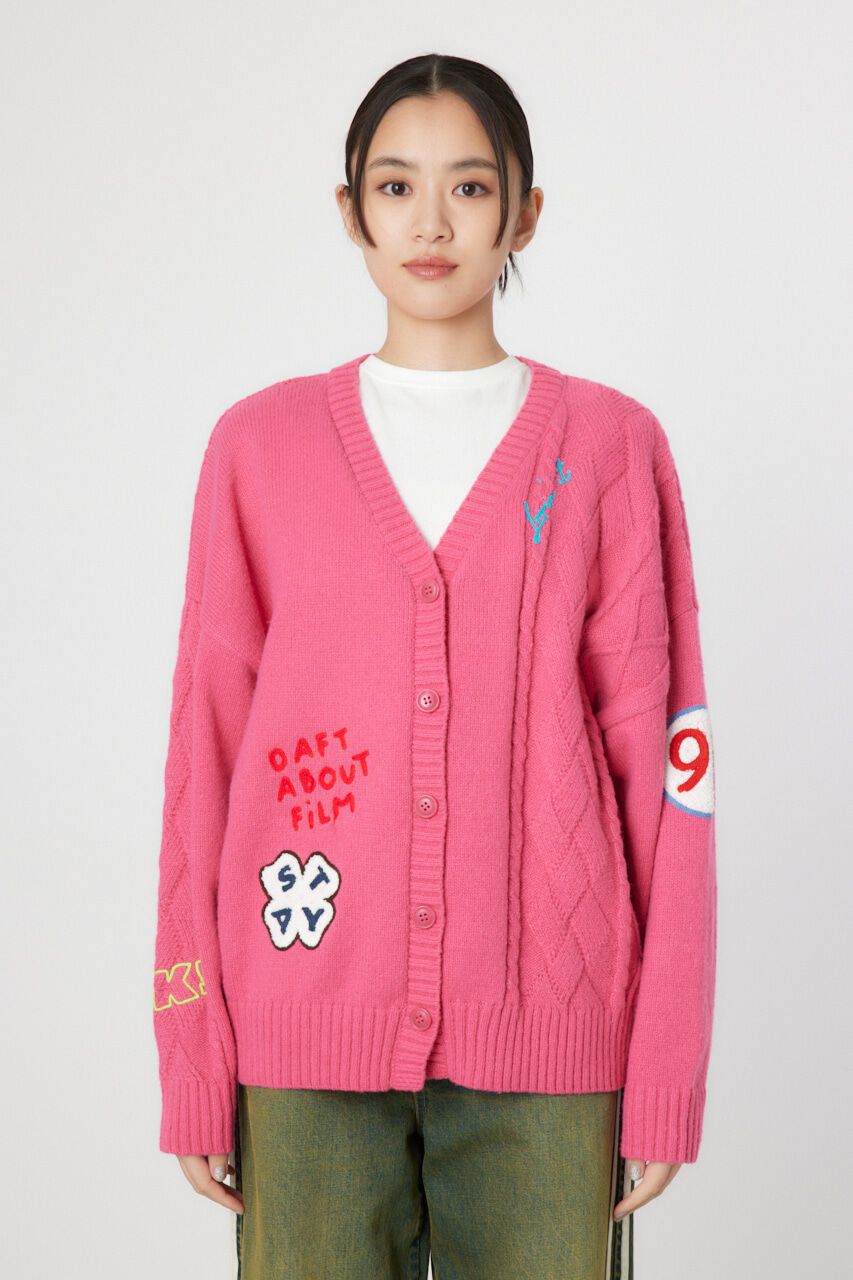 RODEO CROWNS「EMB MOTIFSケーブルカーディガン」|カーディガン|