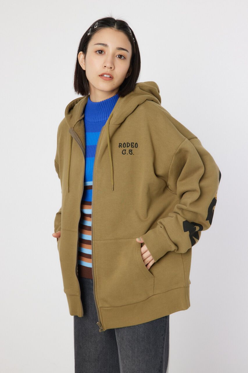 RODEO CROWNS「SKETCH LOGO ジップパーカー」|パーカー|