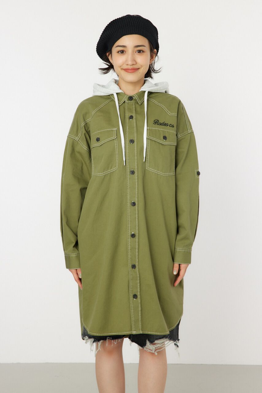 RODEO CROWNS「ウエスタンシャツワンピース」|ワンピース|