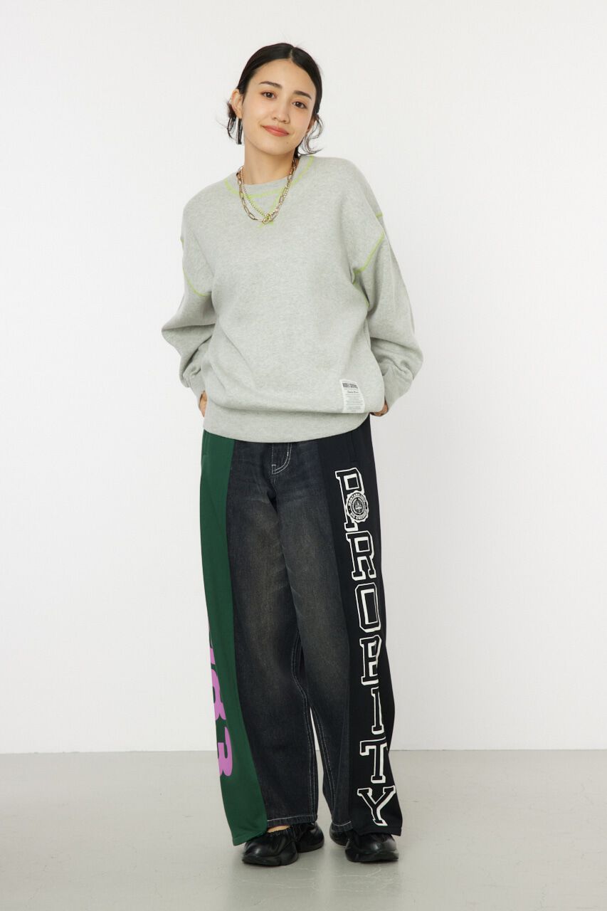 RODEO CROWNS「スウェットライクカラーステッチニットトップス」|ニット・セーター|