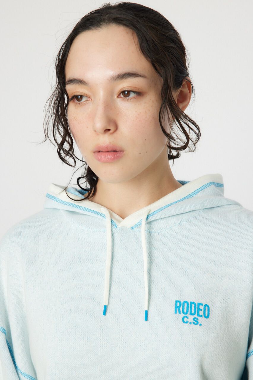 RODEO CROWNS「スウェットライクバックロゴニットフーディー」|ニット・セーター|