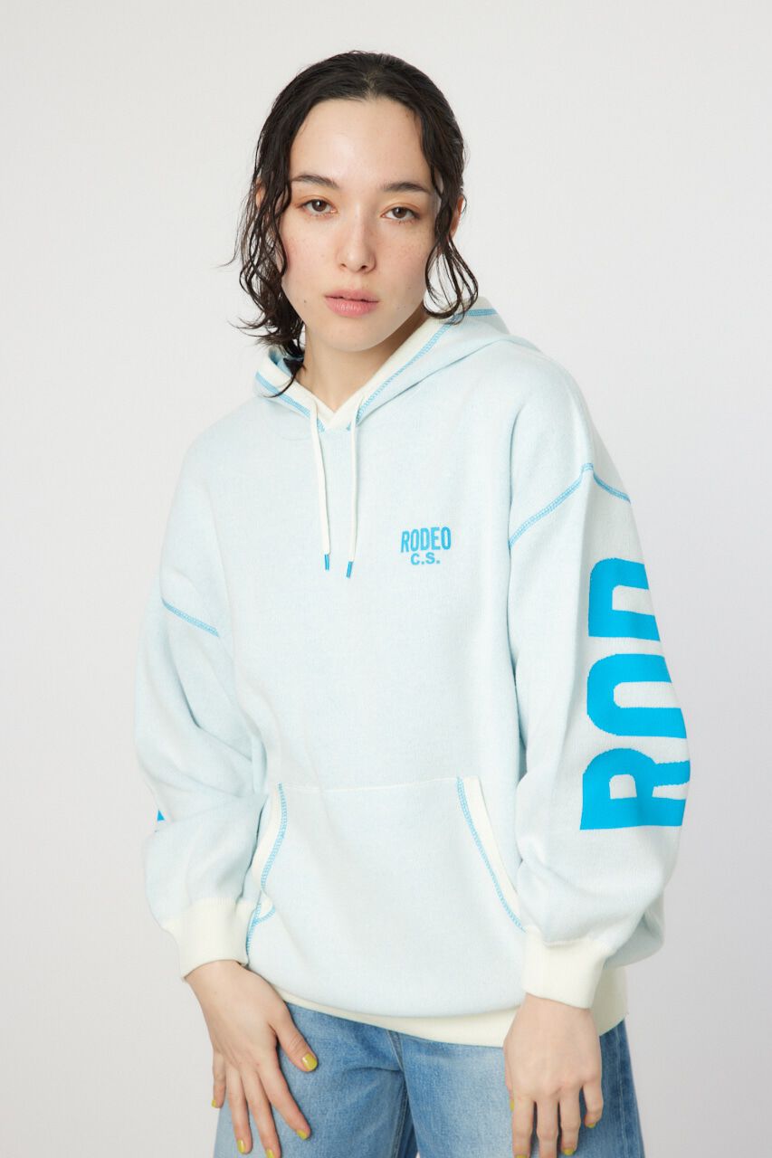 RODEO CROWNS「スウェットライクバックロゴニットフーディー」|ニット・セーター|