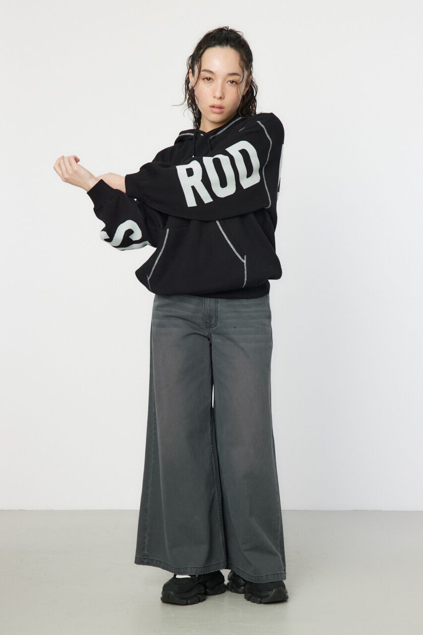 RODEO CROWNS「スウェットライクバックロゴニットフーディー」|ニット・セーター|