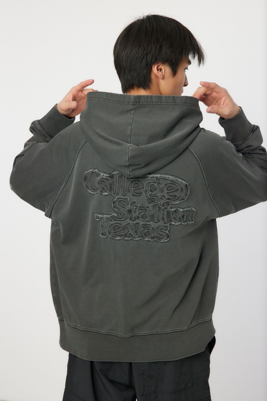 RODEO CROWNS「パッチロゴピグメントフーディー」|パーカー|BLK