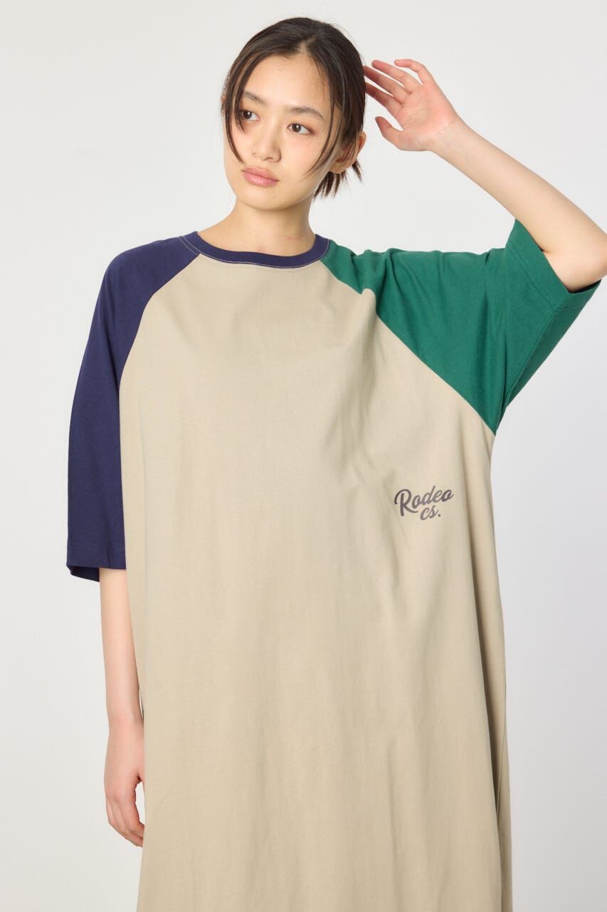 RODEO CROWNS「ラグランカラーステッチワンピース」|ワンピース|