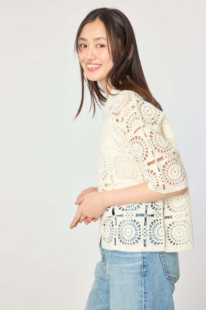 RODEO CROWNS「クロシェカーディガン」|シャツ・ブラウス|