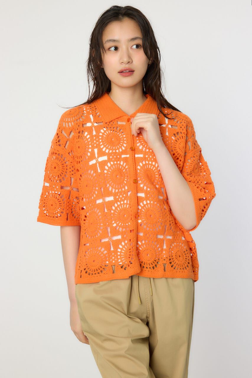 RODEO CROWNS「クロシェカーディガン」|シャツ・ブラウス|