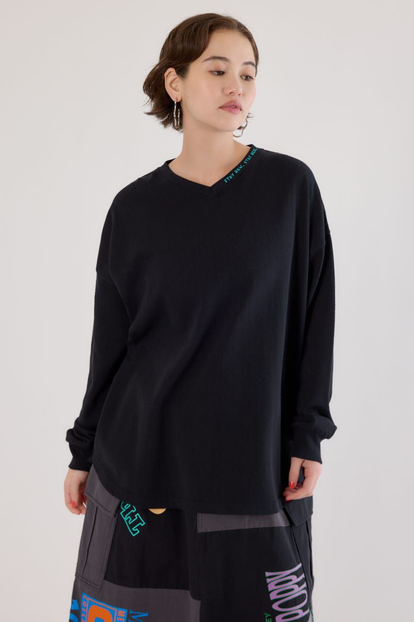 RODEO CROWNS「梨地VネックロングスリーブTシャツ」|Tシャツ・カットソー|