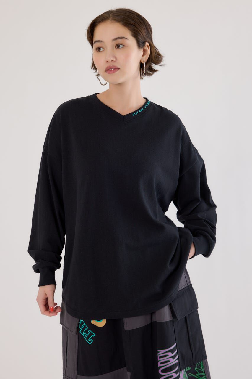 RODEO CROWNS「梨地VネックロングスリーブTシャツ」|Tシャツ・カットソー|