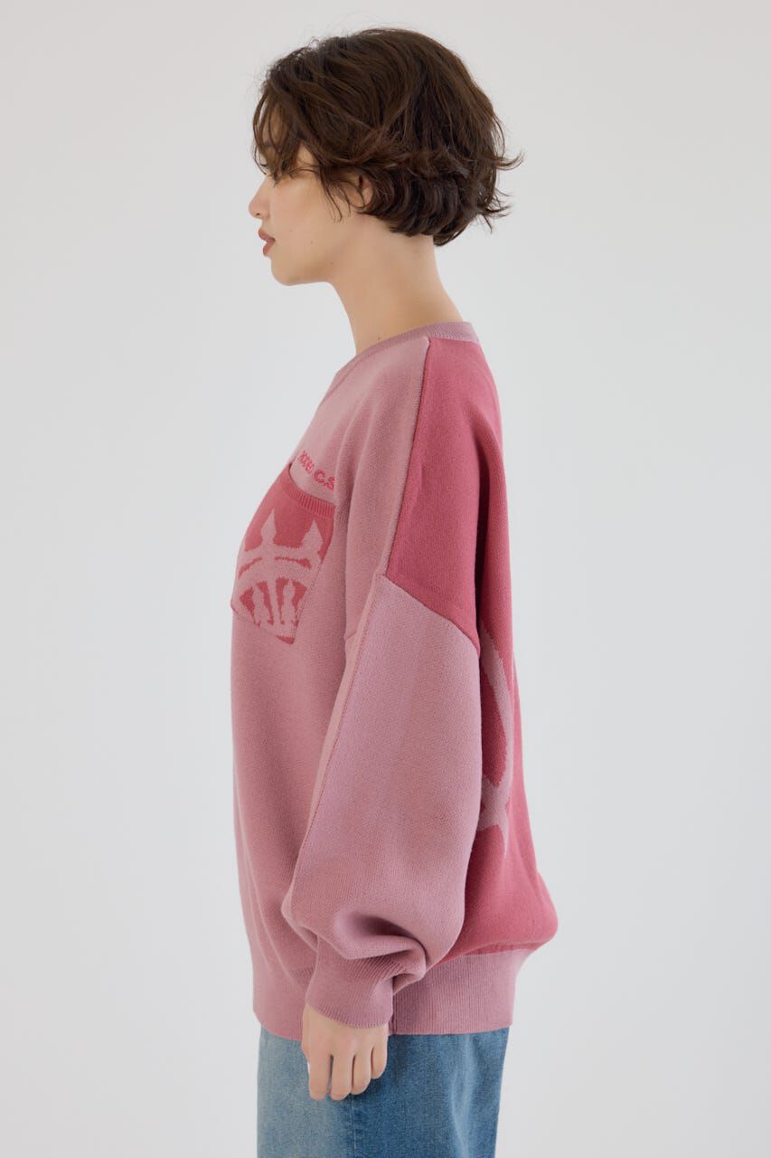 RODEO CROWNS「バックバイカラーロゴニットトップス」|ニット・セーター|