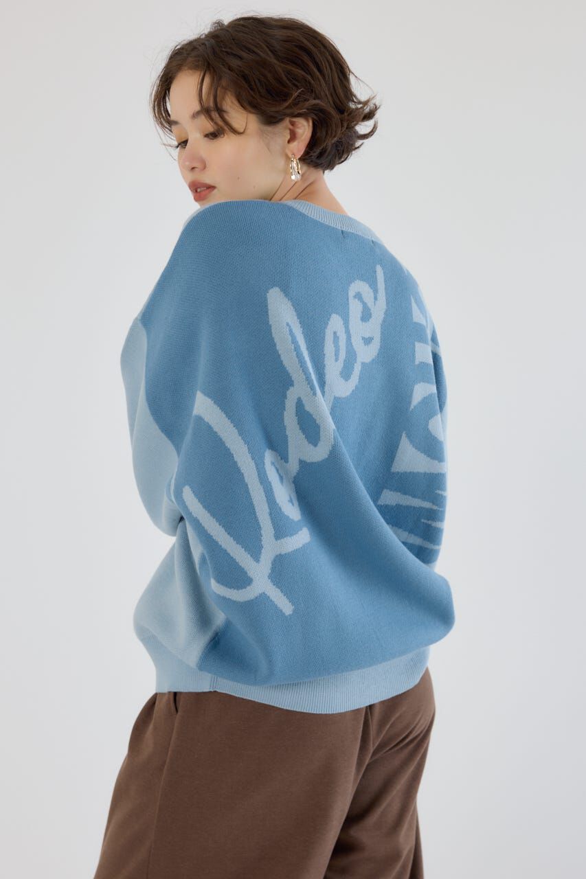 RODEO CROWNS「バックバイカラーロゴニットトップス」|ニット・セーター|